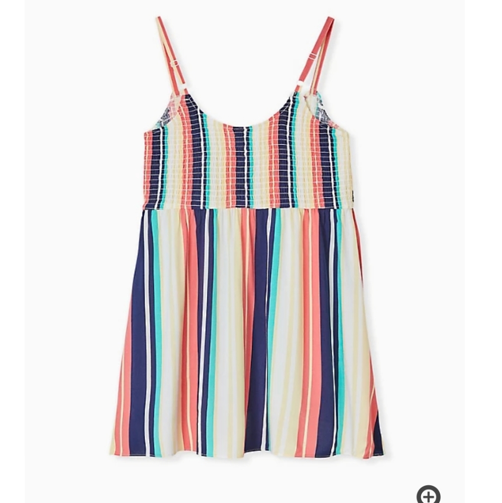 Torrid striped babydoll tank